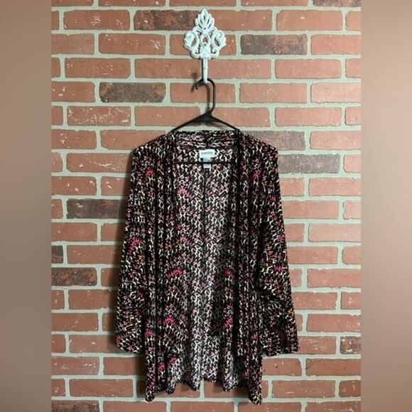 Chico’s | Multicolored Ribbed Open Cardigan - Picture 1 of 6